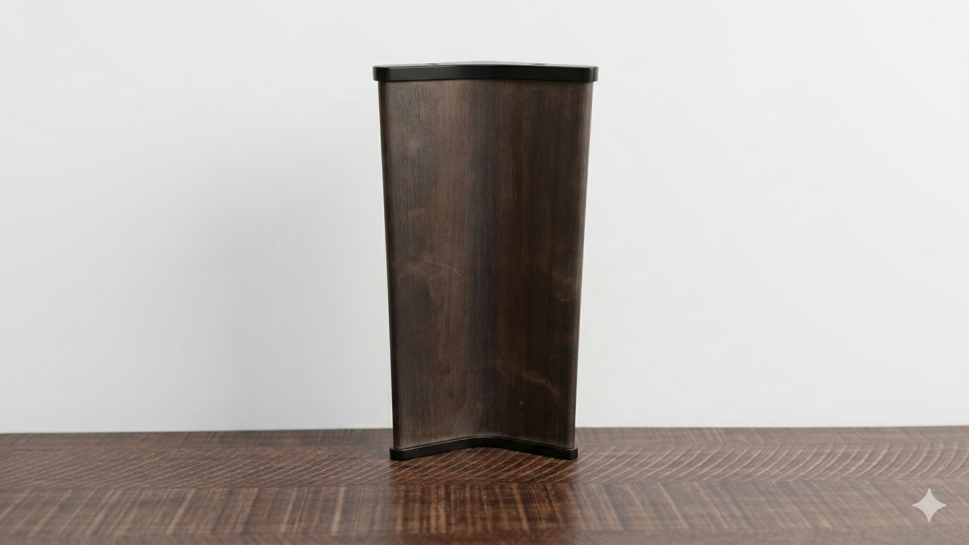 Range bouteille couleur bois marron