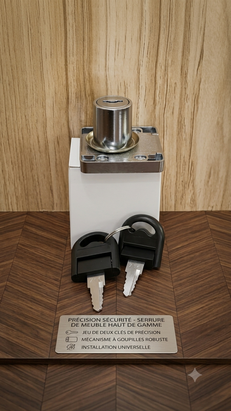 Serrure de meuble petit tige