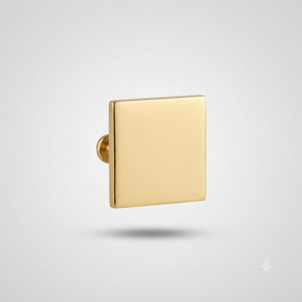 BOUTON CARRE DORE